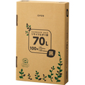 TANOSEE リサイクルポリ袋 黒 70L BOXタイプ 1箱(100枚)