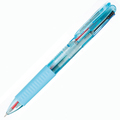 TANOSEE ノック式ゲルインク3色ボールペン (軸色 ブルー) 1本