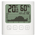 タニタ グラフ付きデジタル温湿度計 ホワイト TT-580-WH 1個