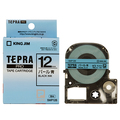 キングジム テプラ PRO テープカートリッジ カラーラベル(パール) 12mm 青/黒文字 SMP12B 1個
