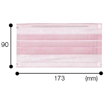 メディコム・ジャパン ディフェンダーマスク 3層式 ピンク 2116 1セット(500枚:50枚×10箱)