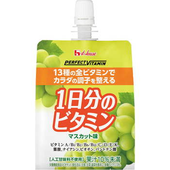 ハウスウェルネスフーズ 1日分のビタミンゼリー マスカット味 180g 1ケース(24個)
