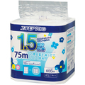 カミ商事 エルモア ピコ 1.5倍巻トイレットロール 花の香り シングル 75m 1セット(64ロール:8ロール×8パック)