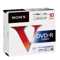 ソニー 録画用DVD-R 120分 16倍速 ホワイトワイドプリンタブル 5mmスリムケース 10DMR12MLPS 1パック(10枚)