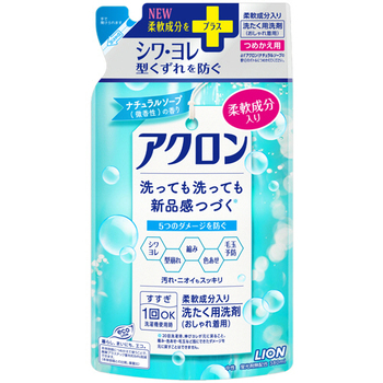 ライオン アクロン ナチュラルソープの香り(微香性) つめかえ用 380mL 1パック