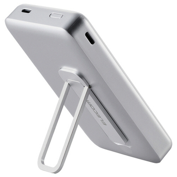 エレコム ワイヤレスモバイルバッテリー(20W/スタンド付) 10000mAh ホワイト DE-C54-10000WH 1個