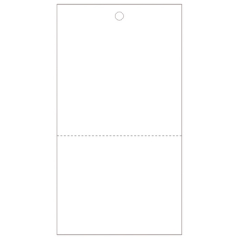 ササガワ 業務用提げ札 糸なし白無地 ミシン目入 18-1506 1箱(500枚)