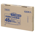 ジャパックス 容量表示入りポリ袋 乳白半透明 45L BOXタイプ TBN45 1セット(600枚:100枚×6箱)