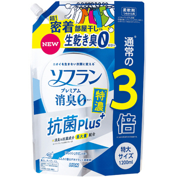 ライオン ソフラン プレミアム消臭 特濃 抗菌plus+ つめかえ用 特大 1200ml 1個