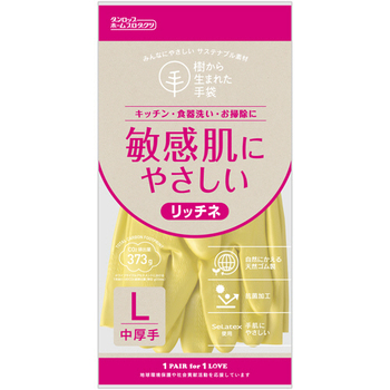 ダンロップホームプロダクツ 樹から生まれた手袋 天然ゴム リッチネ 中厚手 L グリーン 1双