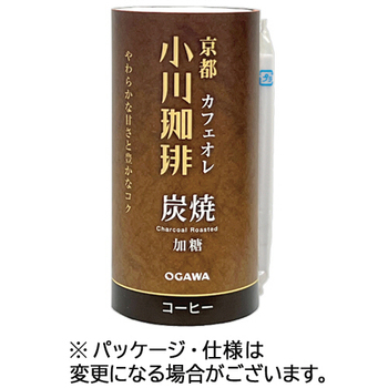 小川珈琲 京都 小川珈琲 炭焼珈琲カフェオレ 加糖 195g カートカン 1セット(30本:15本×2ケース)