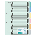 コクヨ カラー仕切カード(ファイル用・6山見出し) A4タテ 2穴 6色+扉紙 シキ-110N 1セット(50組:10組×5パック)