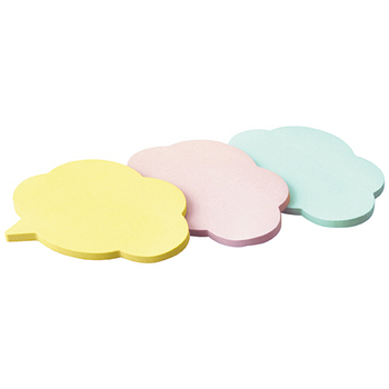 3M ポスト・イット 強粘着シルエットノート 50×69mm フキダシ2 SSS-FKU2 1パック(3冊)