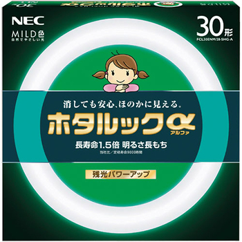 ホタルクス(NEC) 環形蛍光ランプ ホタルックα MILD 30形 昼白色 FCL30ENM/28-SHG-A 1個