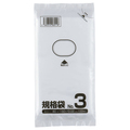 クラフトマン 規格袋 3号 ヨコ80×タテ150×厚み0.02mm HKT-015 1セット(3000枚:100枚×30パック)