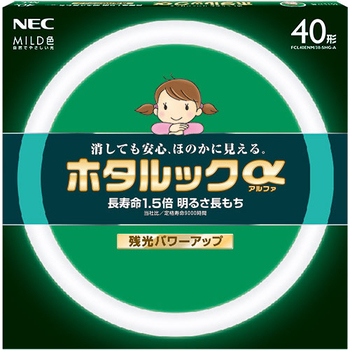 ホタルクス(NEC) 環形蛍光ランプ ホタルックα MILD 40形 昼白色 FCL40ENM/38-SHG-A 1個