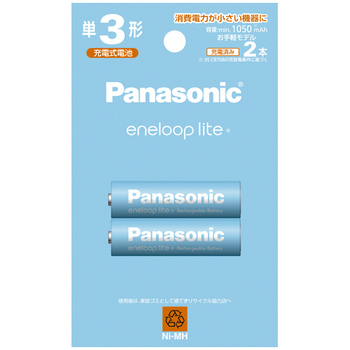 パナソニック 充電式ニッケル水素電池 eneloop lite お手軽モデル 単3形 BK-3LCD/2H 1パック(2本)