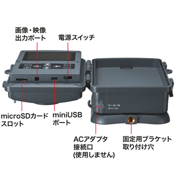 サンワサプライ セキュリティカメラ 500万画素 CMS-SC01GY 1台