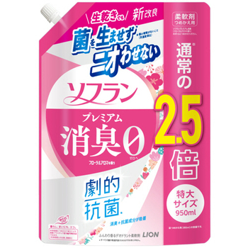 ライオン ソフラン プレミアム消臭 フローラルアロマの香り つめかえ用 特大 950mL 1個