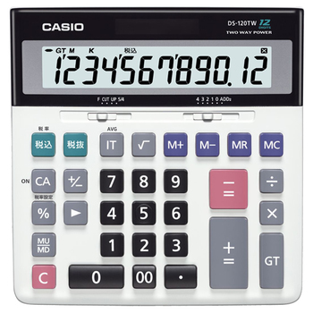 カシオ ビジネス電卓 12桁 デスクタイプ DS-120TW 1台