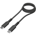 多摩電子工業 USB2.0 Type-C/Type-Cソフトケーブル 過熱防止 ブラック 1.0m TH279CC10K 1本