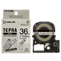 キングジム テプラ PRO テープカートリッジ ケーブル表示ラベル 36mm 白/黒文字 SV36K 1個