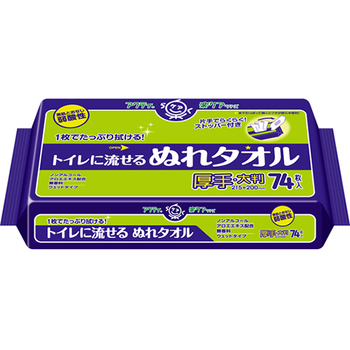 日本製紙クレシア アクティ トイレに流せるぬれタオル 1パック(76枚)
