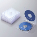 エレコム Blu-ray/DVD/CDプラケース(スリム/PS) 2枚収納 クリア CCD-JSCSW10CR 1パック(10枚)