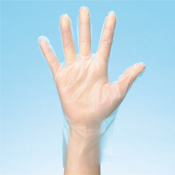 エブノ ポリエチレン手袋 シルキータッチ35 半透明 M NO-360 1セット(1000枚:100枚×10パック)