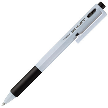 ゼブラ 油性ボールペン インレット・ホワイト 0.7mm 黒 BN15-BK 1本