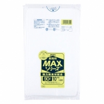 ジャパックス 業務用MAXシリーズごみ袋 90L 半透明 S-93 1セット(300枚:10枚×30パック)