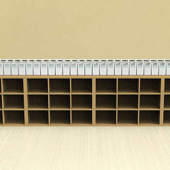 ナカバヤシ 置き勉ファイルボックス A4ヨコ 背幅130mm クリアホワイト FBS-E04W 1セット(10個)