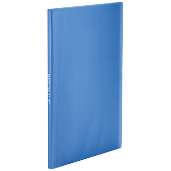 TANOSEE 環境にやさしいクリアファイル(植物由来原料配合) A4タテ 10ポケット 背幅11mm ブルー 1セット(10冊)