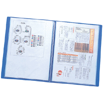 ビュートン クリヤーブック A4タテ 40ポケット 背幅26mm ブルー BCB-A4-40B 1冊