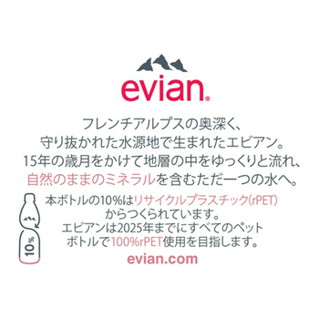 伊藤園 エビアン ラベルレス 500ml ペットボトル 1ケース(24本)