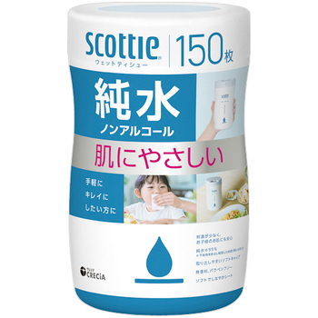 日本製紙クレシア スコッティ ウェットティシュー 純水99% 本体 1個(150枚)