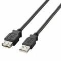 エレコム USB2.0延長ケーブル (A)オス-(A)メス ブラック 2.0m RoHS指令準拠(10物質) U2C-E20BK 1本