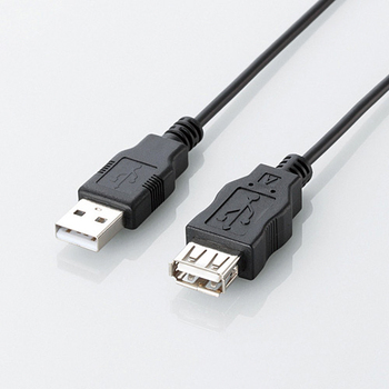 エレコム エコUSB2.0延長ケーブル (A)オス-(A)メス ブラック 3.0m RoHS指令準拠(10物質) U2C-JE30BK 1本