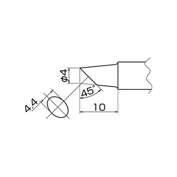 白光 こて先 2BC型 面のみ T20-BCF2 1本