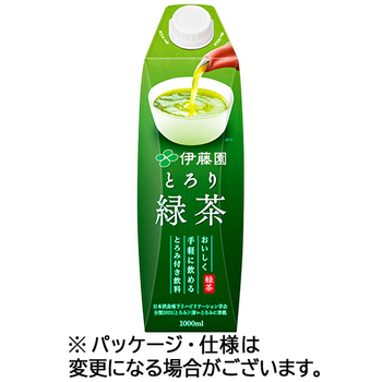 伊藤園 とろり緑茶 1000mL 紙パック(口栓付) 1ケース(6本)