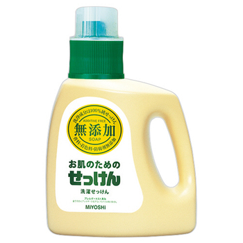 ミヨシ石鹸 無添加お肌のための洗濯用液体せっけん 本体 1.2L 1本