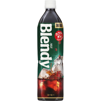 味の素AGF ブレンディ ボトルコーヒー 無糖 900ml ペットボトル 1セット(24本:12本×2ケース)