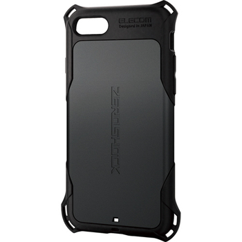 エレコム iPhone SE(第2世代)/8/7用ZEROSHOCK/スタンダード ブラック PM-A19AZEROBK 1個