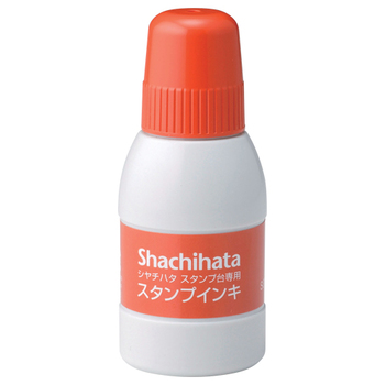 シヤチハタ スタンプ台専用補充インキ 40ml 朱色 SGN-40-OR 1個