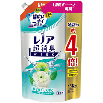 P&G レノア 超消臭1week みずみずしく香るフレッシュグリーンの香り つめかえ用 超特大 1520ml 1個