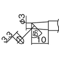 白光 こて先 3BC型 面のみ T12-BCF3 1本
