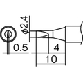 白光 こて先 2.4D型 T12-D24 1本