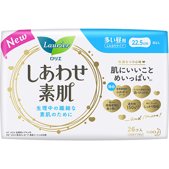 花王 ロリエ エフ しあわせ素肌 多い昼用 羽なし 1パック(26個)