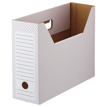 TANOSEE ボックスファイル(ホワイト) A4ヨコ 背幅100mm レッド 1パック(10冊)