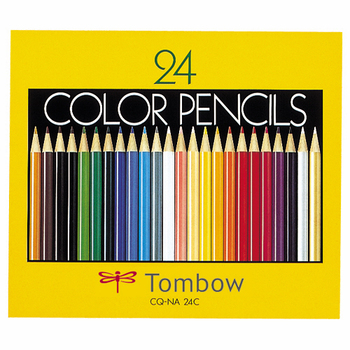 トンボ鉛筆 色鉛筆 紙箱 24色(各色1本) CQ-NA24C 1箱